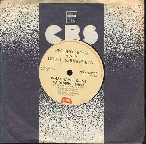 Pet Shop Boys and Dusty Springfield - What have I done to deserve this ? - Seven SIngle