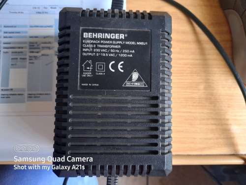 Behringer MXEU1 220v Mixer Power supply