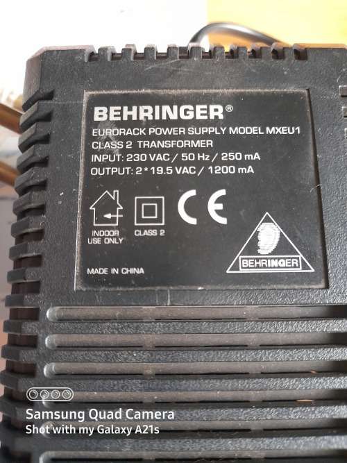 Behringer MXEU1 220v Mixer Power supply