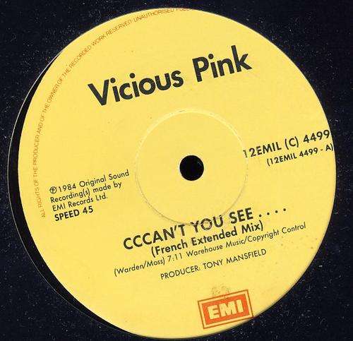 Vicious Pink, " Cccan't You See...", 12 " Maxi Single