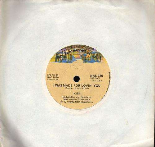 Kiss - I was made for lovin' you -  Seven Single