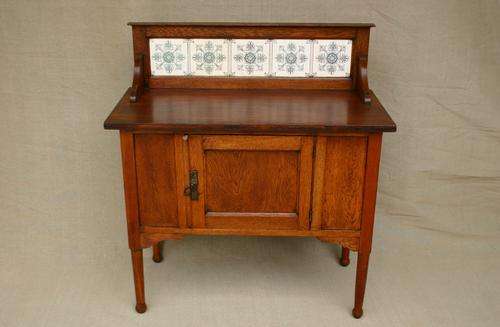 Oak wash table - 92.5cm x 44cm x 110cm high