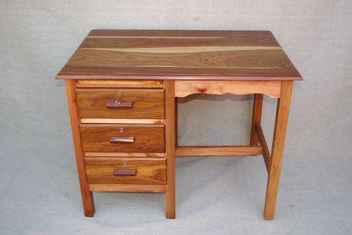 Kiaat and seligna study table - 68cm x 98cm x 77cm high