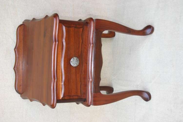 Imboya Queen Anne bedside table - 45cm x 43cm x 67cm total high