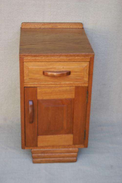 Kiaat & Oak bedside table - 45cm x 38cm x 69cm high