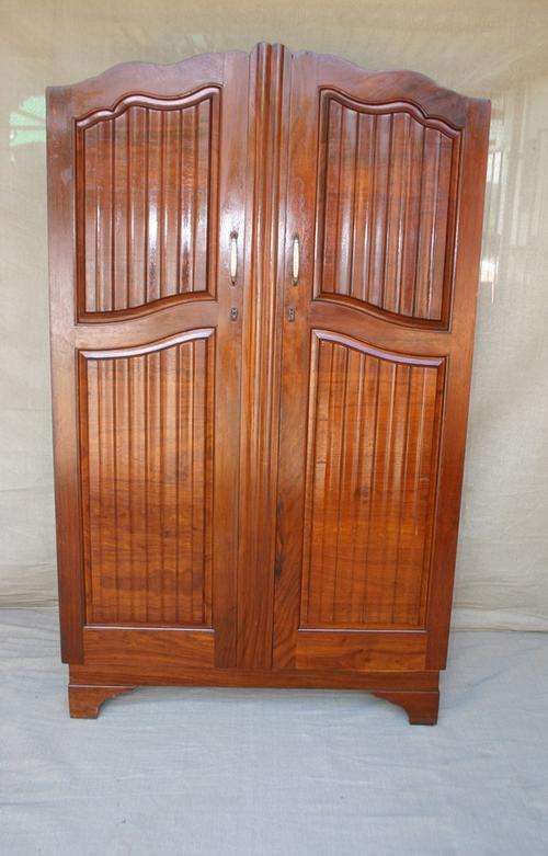 2 Door Kiaat wardrobe - 111cm x 52cm x 184cm high