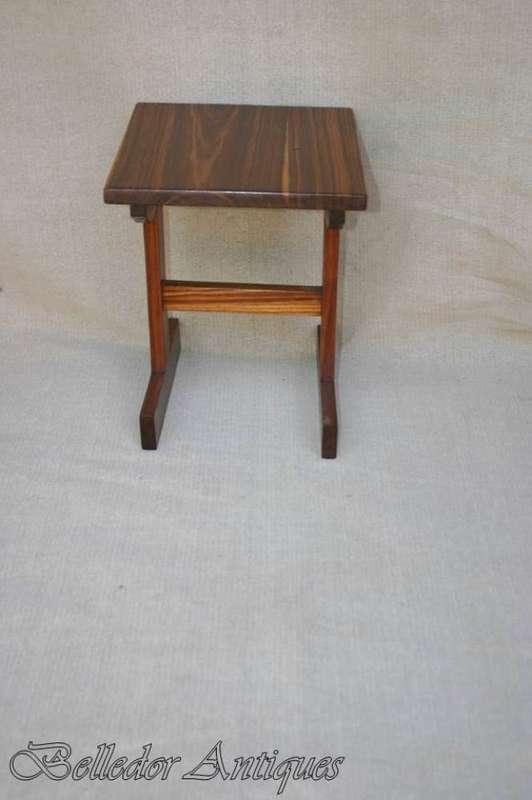 Square Kiaat lamp table  - 34.5cm x 30cm x 37cm high