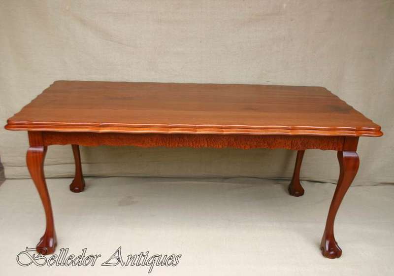 8 Seater Teak ball & claw dining room table (no chairs) - 180cm x 92cm x 77cm high