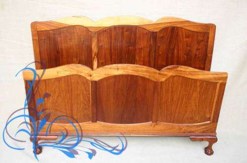 ** Kiaat ball & claw double bed headboard and footboard - No frame or mat (Winter Special)**