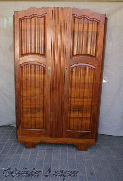 2 Door Kiaat wardrobe:  120cm x 57cm x 185cm high