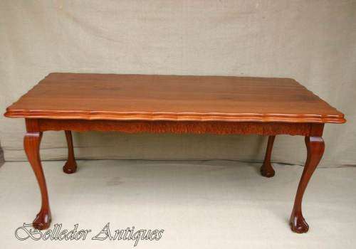 8 Seater Teak ball & claw dining room table (no chairs) - 180cm x 92cm x 77cm high