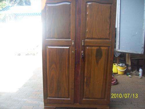 2 door kiaat wardrobe