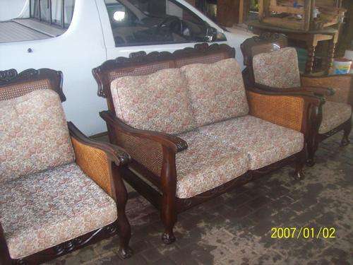 Ball and Claw 4 seater lounge suite with cane inlay