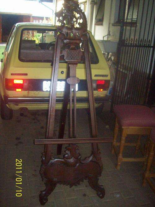 Artists Mahogany hand carved easel