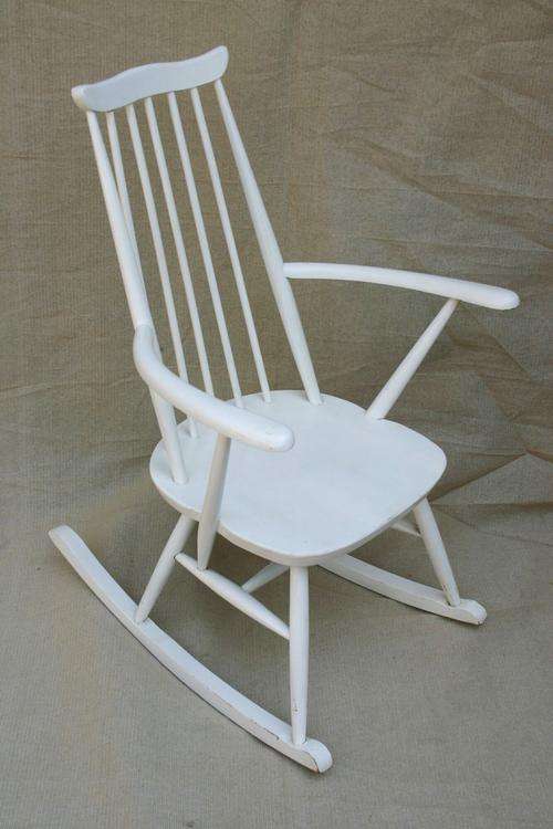 White rocking chair