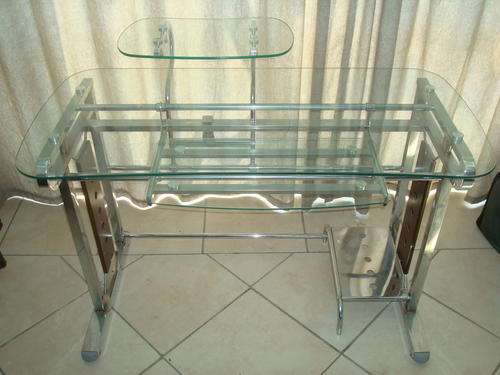 Glass & Chrome Computer Desk