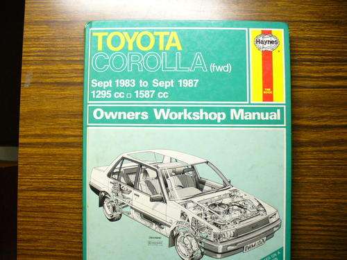 Toyota Corolla Hayes owner workshop manaul