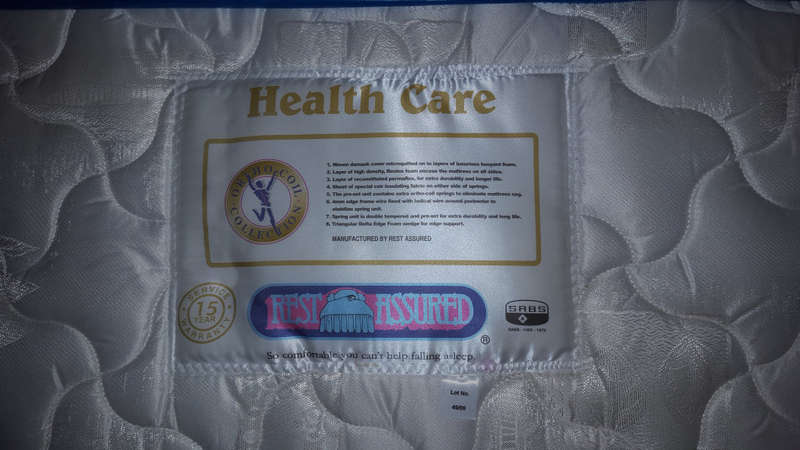 Unused single mattress and base