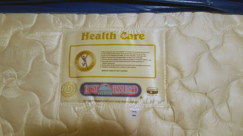 Unused single mattress and base