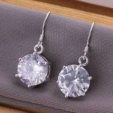 925 Sterling silver plated dangle earrings with large 12mm Austrian Crystals **Non Allergic**