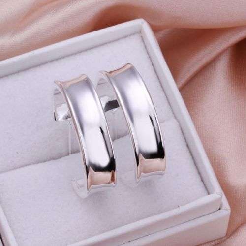 925 Sterling silver plated hoop earrings very popular - Beautiful