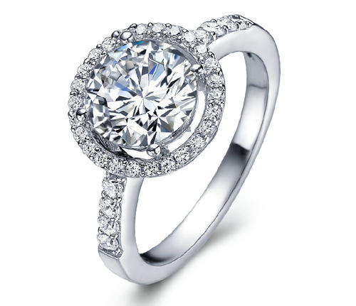 Sparkling White Gold Plated Austrian Crystal & CZ Costume Dress ring - Size 8/Q