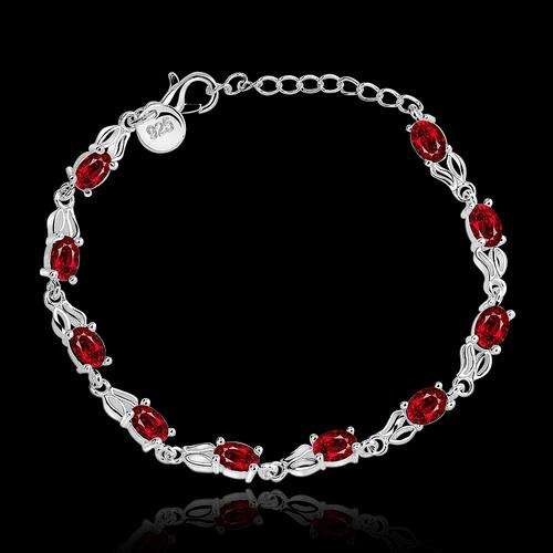 AAA Quality 925 sterling silver plated real Austrian crystal tennis bracelet