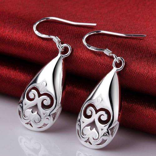 925 Silver Plated Fashion Bohemia Style Dangle Earrings