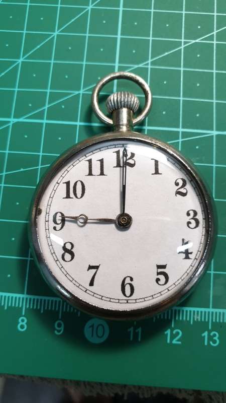 Antique Dollar Paper Dial Pocket Watch