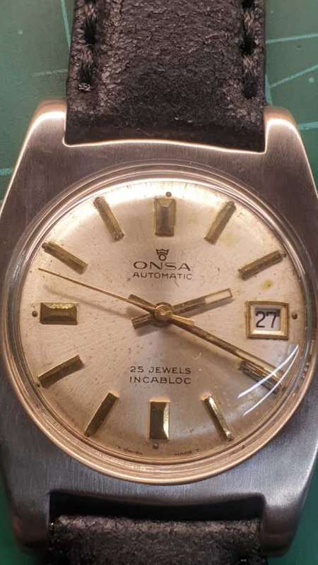 Vintage Onsa Automatic Date Men`s Watch - fully restored