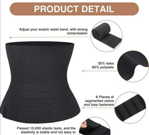 5M Waist Trainer Belt Snatch Bandage Wrap Belly Body Shaper Compresion Wrap -5 meters