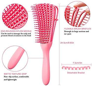 Detangling Hair Brush for Kinky Curly Wet Dry Long Oily Thick Hair Knots Detengler