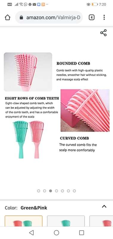 Detangling Hair Brush for Kinky Curly Wet Dry Long Oily Thick Hair Knots Detengler