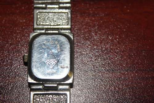 Art Deco Style Wristwatch set with black glass and marcasites (untested)
