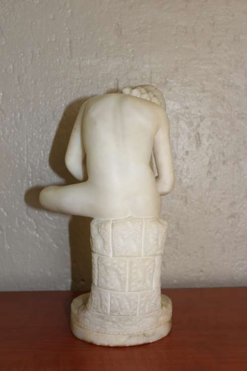 Spectacular 19th Century Italian Alabaster Carving of `SPINARIO` Signed Prof. E Sacchi, 31cm by 17cm