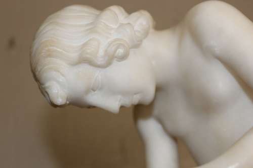 Spectacular 19th Century Italian Alabaster Carving of `SPINARIO` Signed Prof. E Sacchi, 31cm by 17cm
