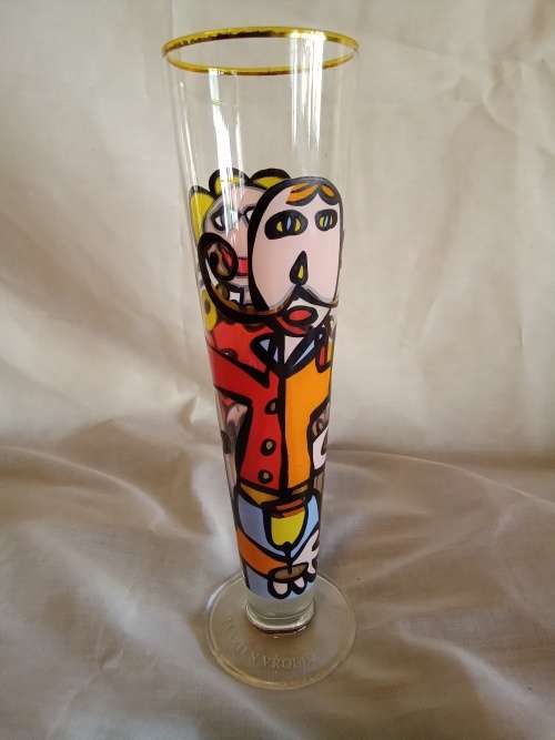 Original Maarten Vroligk Collectors Art Glass, 25cm Tall