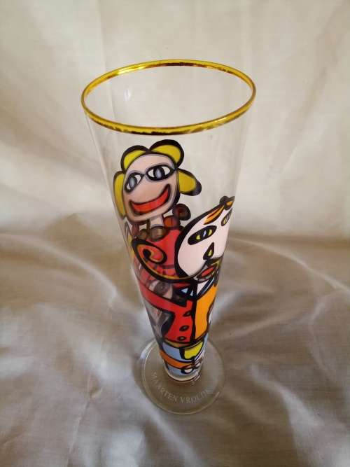 Original Maarten Vroligk Collectors Art Glass, 25cm Tall