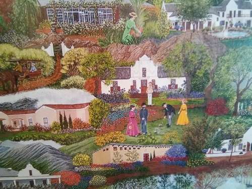 Original Framed and Glass Fronted 1999 Charlotte K. Colonial Map, 104cm x 65cm.