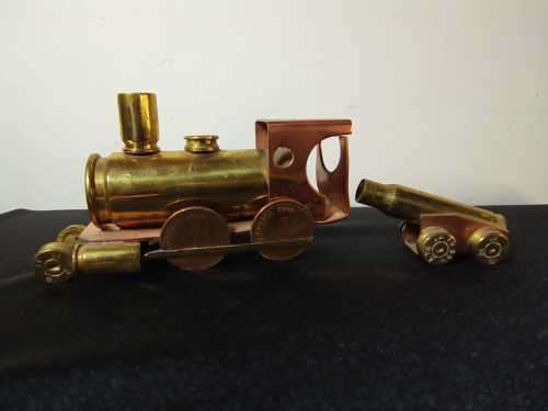 Vintage Rhodesian bullet shell art