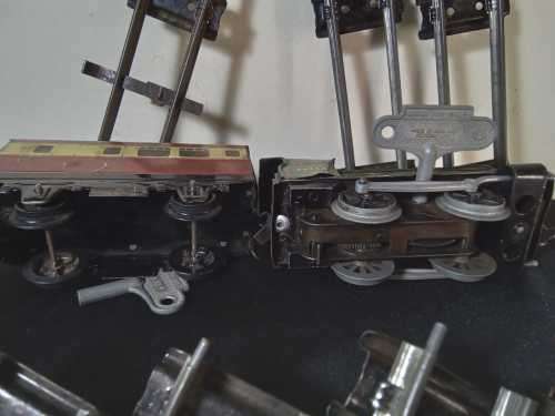 Rare 1930s Hornby Meccano wind up Train Set in working order list in description