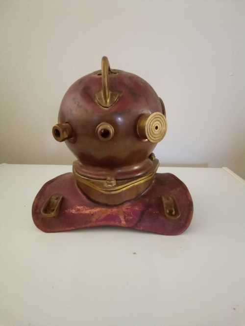 Vintage Copper and Brass Diving helmet ornament 20x20cm