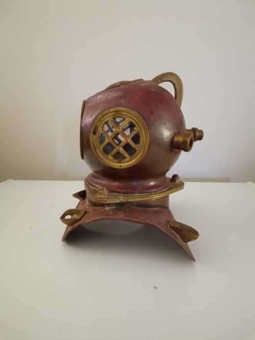 Vintage Copper and Brass Diving helmet ornament 20x20cm