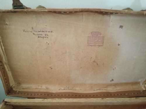 Vintage Wood and Brass bound Travel Case 50x28x20cm