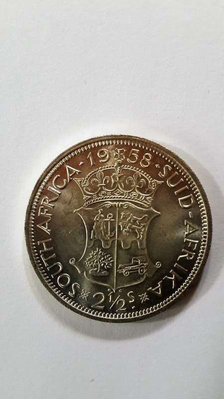 1958 - Half Crown (2/6) Union of SA - Excellent Condition