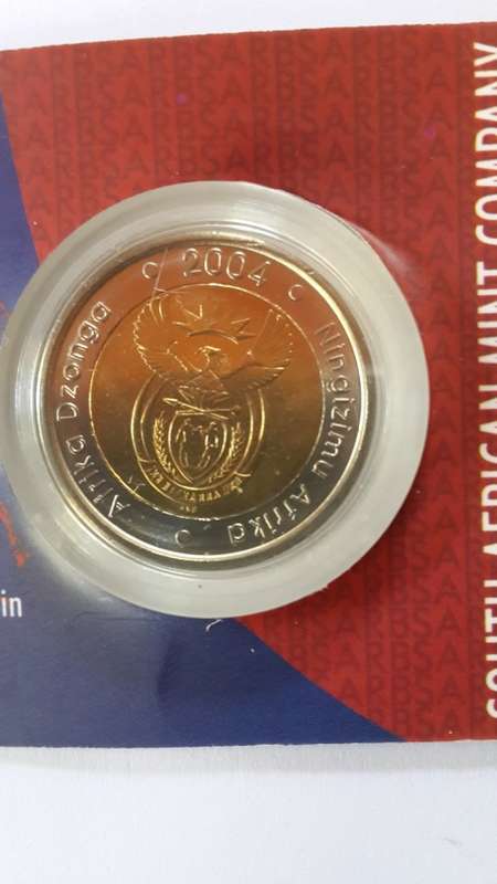 2004 -2 Rand and 5Rand, plus 2008 Madela 5 Rand as issued by SA Mint