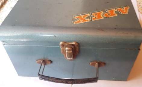 Vintage Apex Brass Paraffin Stove Pic-nic Pack with metal Box and accessories
