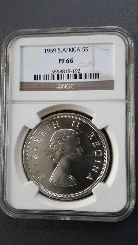1959  5 Shilling Crown -NGC Graded Proof 66 -Investment item
