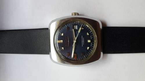 Vintage 1970s Sicura / Collins 17 JLS Swiss Mens Date Watch - Scarce