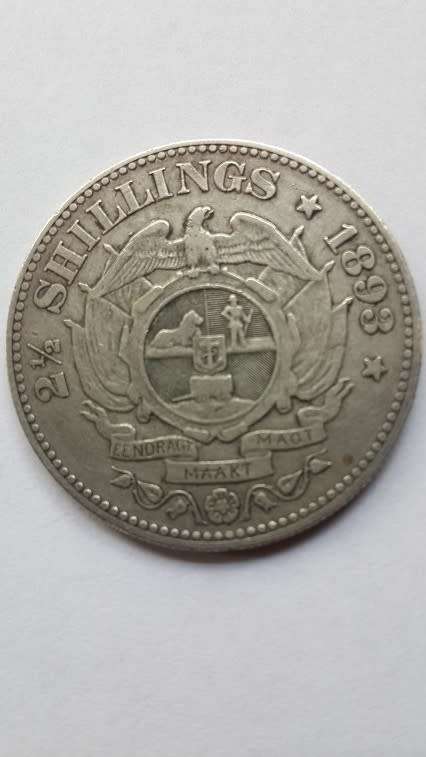 1893 ZAR Kruger Halfcrown - Two and a Half Shillings